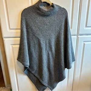 Cozy Gray Knit Poncho